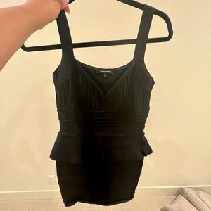 Black Bodycon Peplum Minidress Size Medium